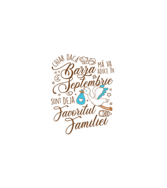 Favoritul familiei SEPTEMBRIE model alb pe tricou