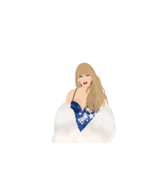 Taylor Swift blue model alb pe tricou