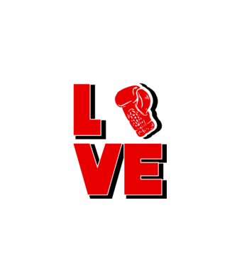 LOVE BOX model alb pe tricou