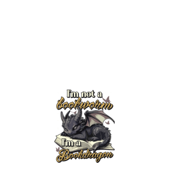 I am not a bookworm i am a bookdragon model alb pe tricou