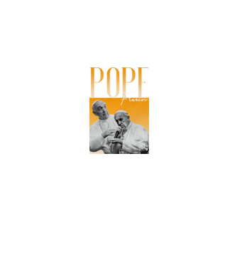 Pope Frances 90s poster model albastru jeanși pe tricou