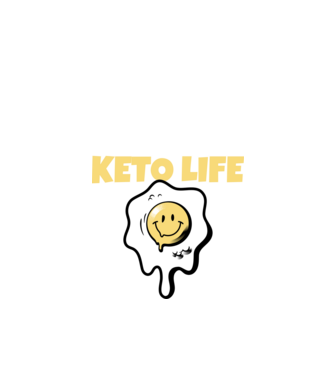 HAPPY KETO LIFE model negru pe tricou