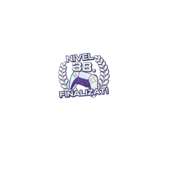 Nivel 38 finalizat! model negru pe tricou