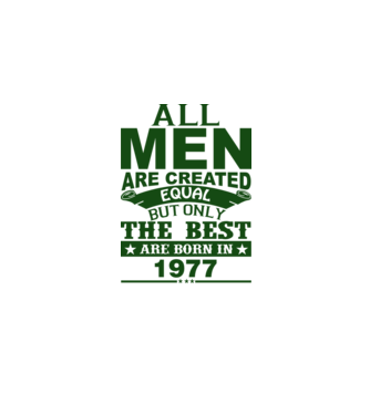 All men are created - 1977 model roșu pe tricou