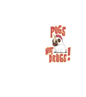 Pugs not drugs model galben neon pe tricou