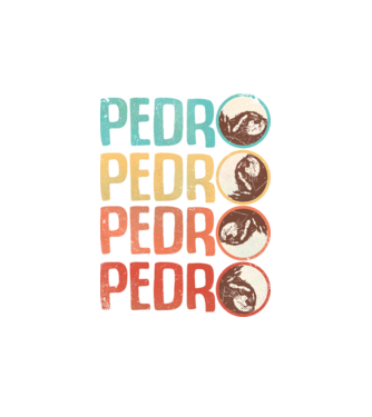 Pedro Pedro retro model alb pe tricou