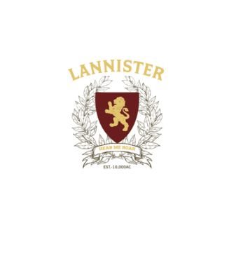 Lannister model alb pe tricou