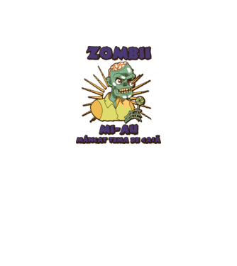 Zombii mi-au mâncat tema de casă model negru pe tricou