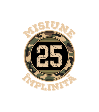 Misiune împlinită 25 model negru pe tricou