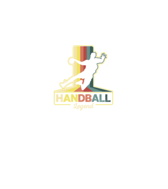 Retro Handball legend model negru pe tricou