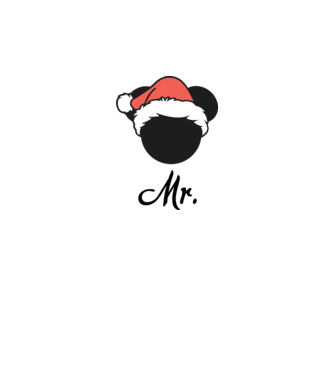 mr christmas model gri pe tricou