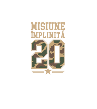 Misiune împlinită 20 model turcoaz pe tricou