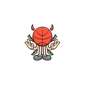 Evil basketball model negru pe tricou