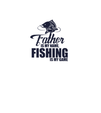Father is my name, fishing is my game model alb pe tricou