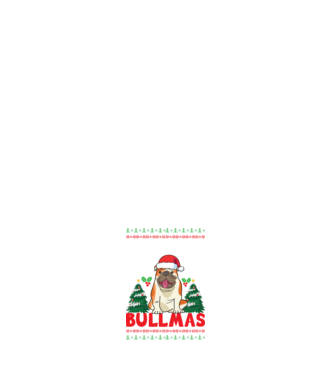Merry bullmas ugly sweater model negru pe tricou