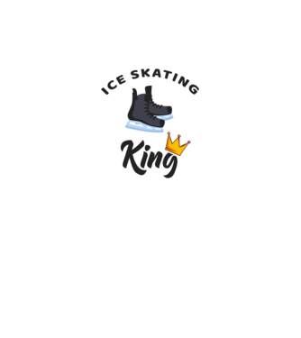 Ice skatin King model negru pe tricou