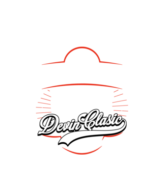 Devin Clasic - 1985 model alb pe tricou