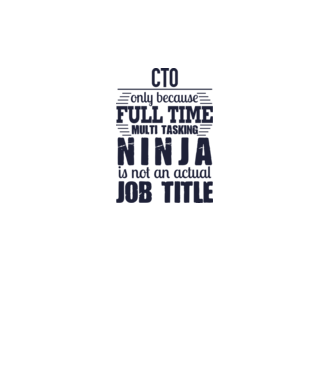 CTO-full time ninja model alb pe tricou