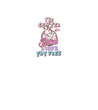 The center of a donut model alb pe tricou