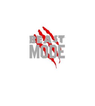 Beast mode model mov pe tricou