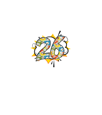 Birthday Comic Number 26 model verde pe tricou
