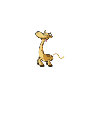 Giraffe model verde pe tricou