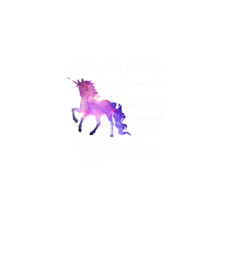 Always be UNICORN model dusty pink pe tricou