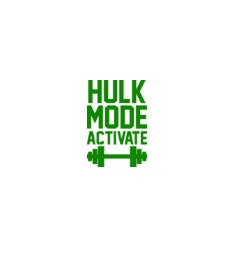 Hulk mode model alb pe tricou