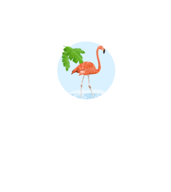 Flamingo model albastru închis pe tricou