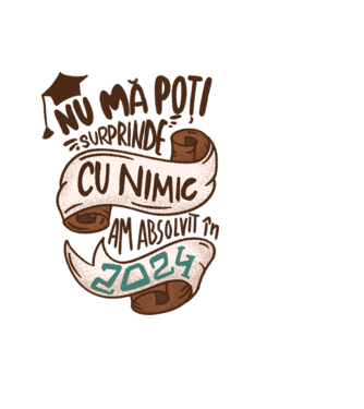 Nu mă poți surprinde cu nimic model negru pe tricou