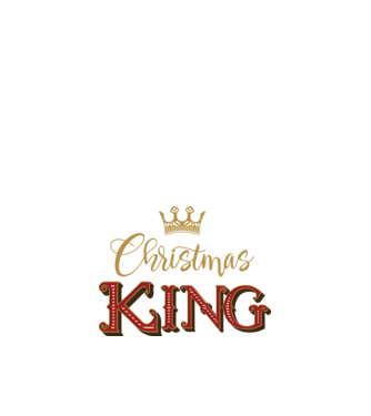 Christmas King model negru pe tricou
