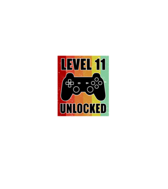 level 11 unlocked retro gamer model alb pe tricou