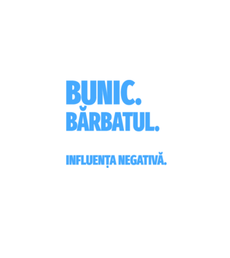 Bunic model negru pe tricou