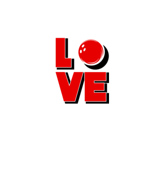 Love bowling model gri pe tricou
