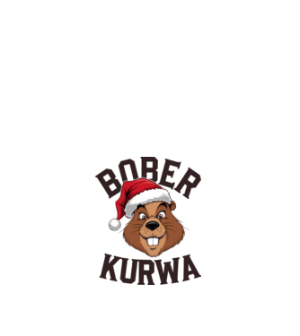 Bober kurwa xmas model alb pe tricou