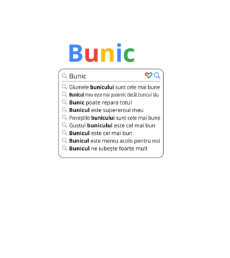 căutare Google Bunic model negru pe tricou