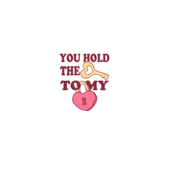 you hold the key to my heart model alb pe tricou