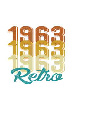 1963 Retro model alb pe tricou