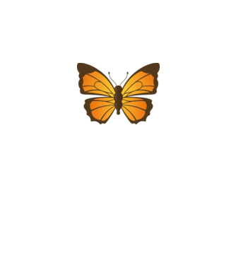 Butterfly model alb pe tricou