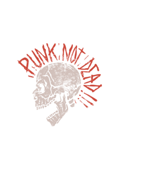 Punk Not Dead model negru pe tricou