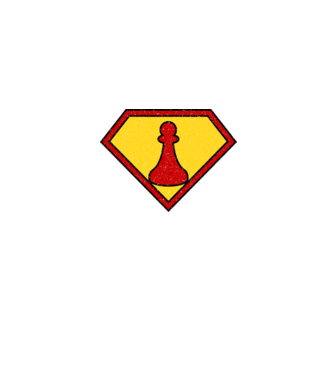 SuperChess pion de șah model albastru jeanși pe tricou