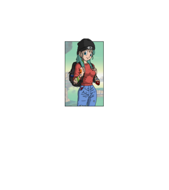 dragon ball bulma model gri închis pe tricou
