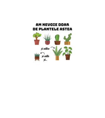 am nevoie doar de plantele astea  model alb pe tricou