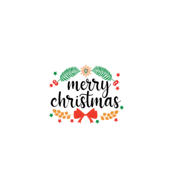 Merry christmas model alb pe tricou