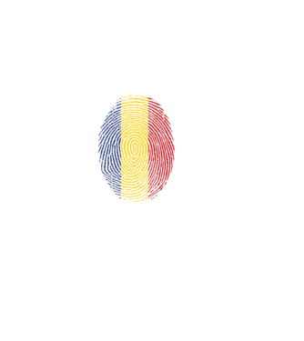 România fingerprint model negru pe tricou