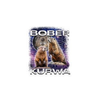Bóber Kurwa universe model negru pe tricou