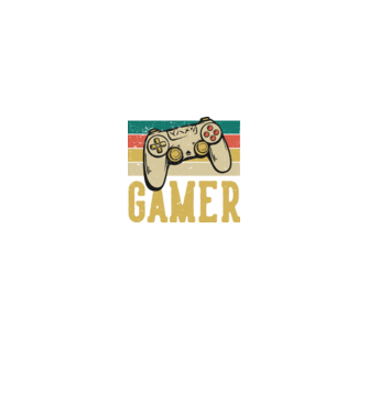 Retro gamer model negru pe tricou