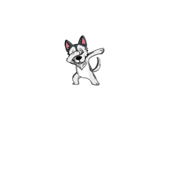 Husky DAB model negru pe tricou