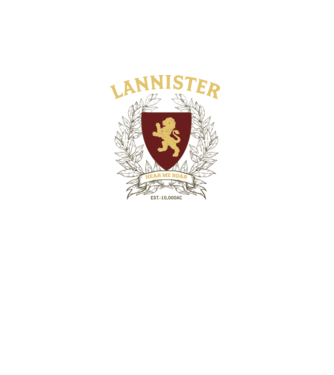 Lannister model alb pe tricou