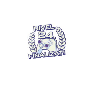 Nivel 24 finalizat! model negru pe tricou